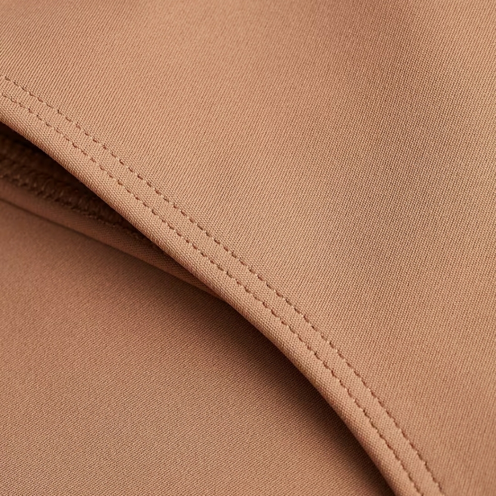 Express Body Contour Bodysuit Womens XL Pecan Tan Scoop Neck High Compression - Picture 5 of 8